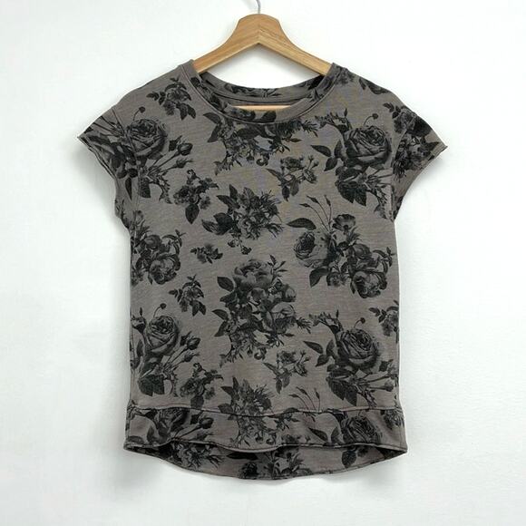 Sundry Floral Rose Cap Sleeve Muscle Sweatshirt Comfy Casual Athleisure - 0 (XS) - Picture 11 of 11